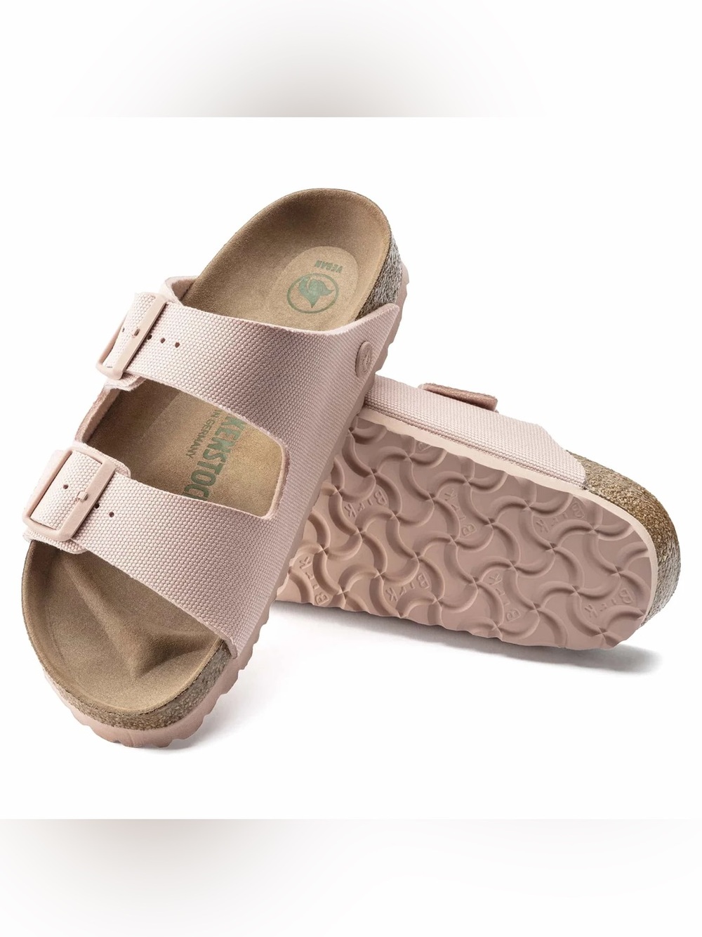 Birkenstock Arizona Vegan Pink Textile Sandals EU 39 Narrow